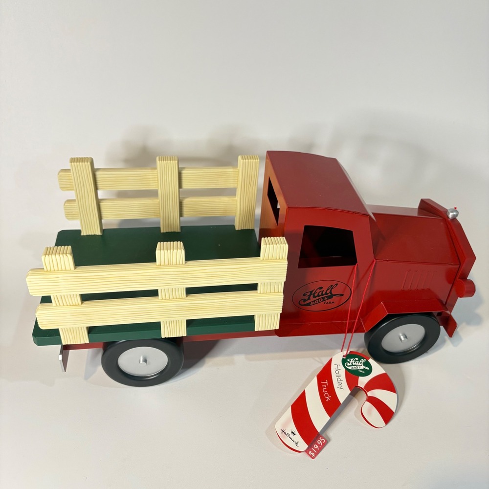 Hallmark Holiday Truck Hall Bro's Farm Red Vintage Christmas Decor New With Tag